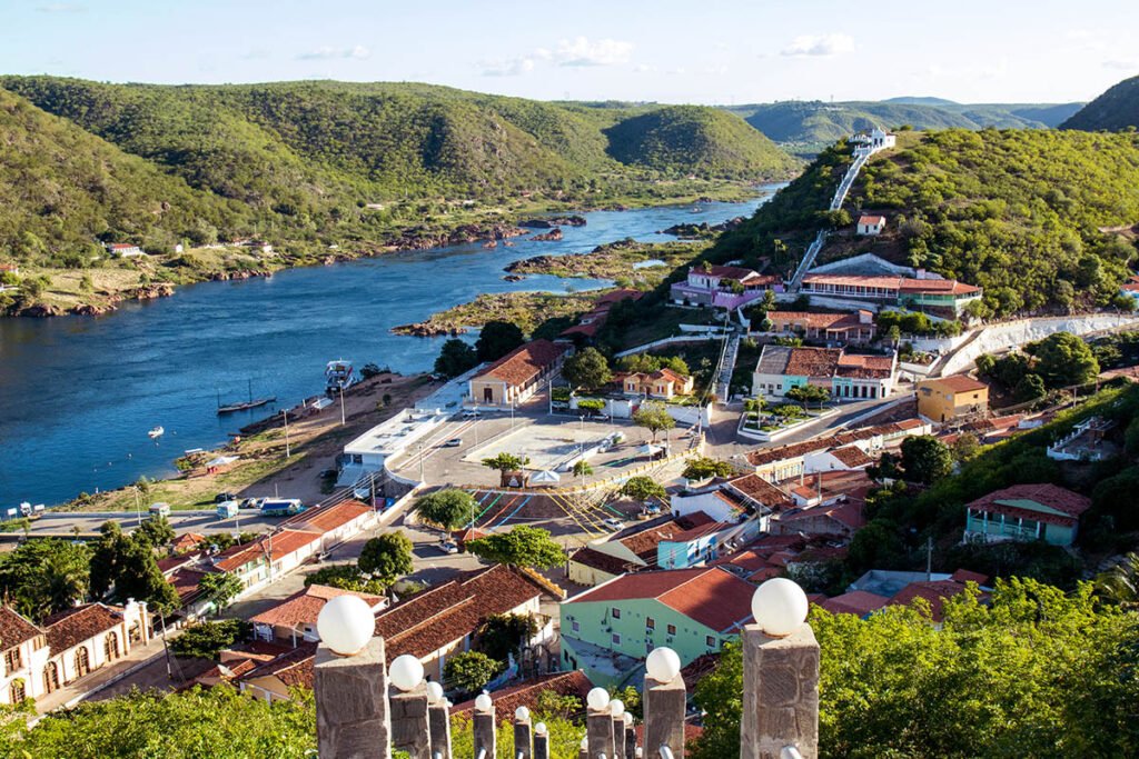 Vista panôramica de Piranhas, cidade as margens do Rio São Francisco repleta de belezas naturais. 